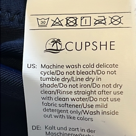 CUPSHE One Piece Swimsuit, Deep V Neck,  Crisscross Back, Color Block, Size L - Picture 9 of 11